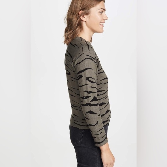 Monrow cashmere blend tiger vintage raglan sweater - Picture 4 of 5